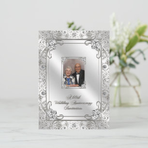 60. Hochzeitstag Foto-Einladungskarte Einladung