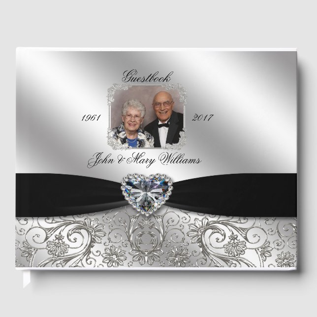 60. Hochzeitstag Foto Gästebuch (Vorderseite)
