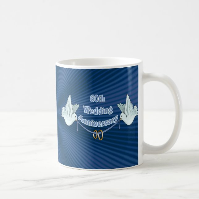 60. Hochzeitstag-Geschenke Kaffeetasse (Rechts)