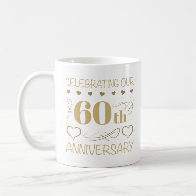 60. Hochzeitstag Kaffeetasse (Links)