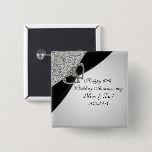 60. Hochzeitstag-Knopf Button