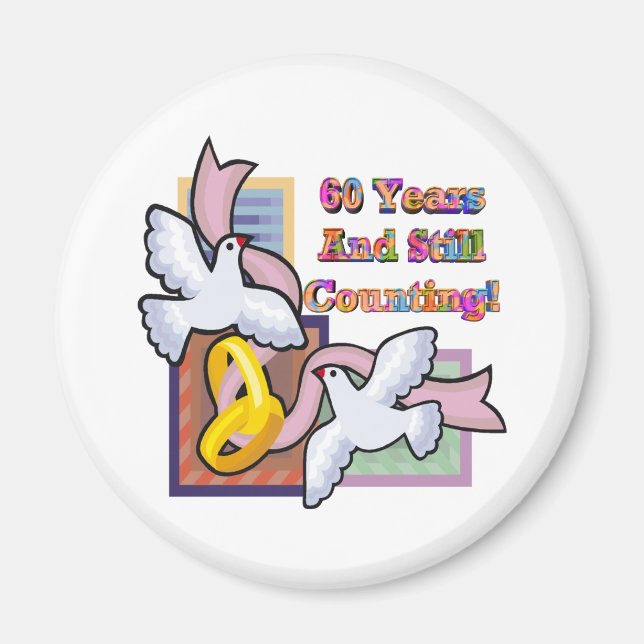 60. Hochzeitstag Magnet (Vorne)