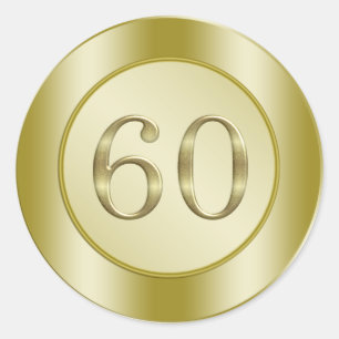 60. Hochzeitstag Runder Aufkleber