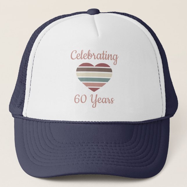 60. Hochzeitstag Truckerkappe (Vorderseite)
