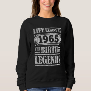 60 Jahre alt 1965 Geburt der Legende 60. Geburtsta Sweatshirt