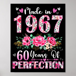 60 Jahre alt, hergestellt 1967, Floral, süß, 60. G Poster