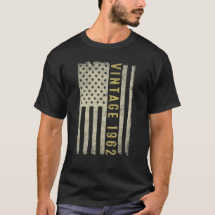 60 Jahre alt Vintag 1962 Amerikanische Flagge 60. T-Shirt