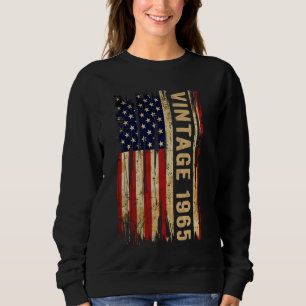 60 Jahre alt Vintag 1965 Amerikanische Flagge 60. Sweatshirt