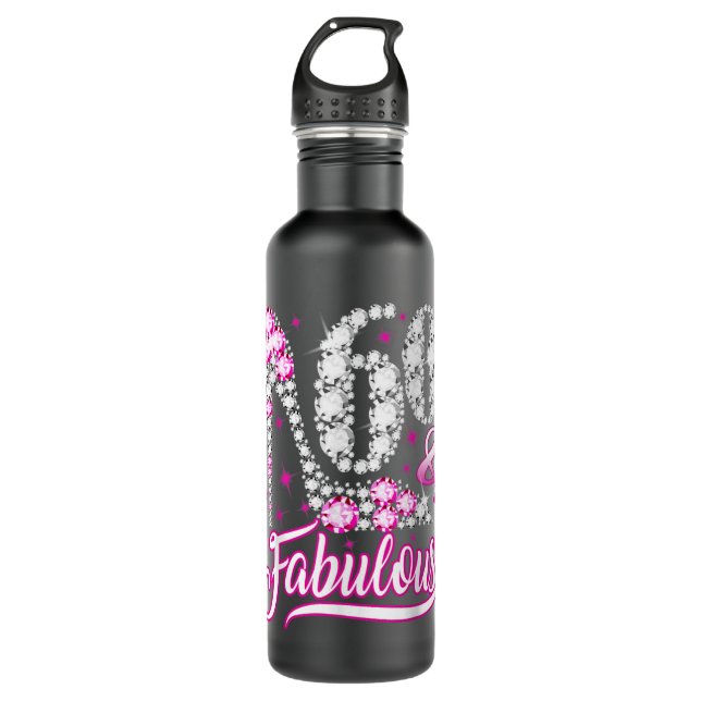 60 Jahre Alte Geschenke 60 & Fabulous 60. Geburtst Edelstahlflasche (Vorderseite)