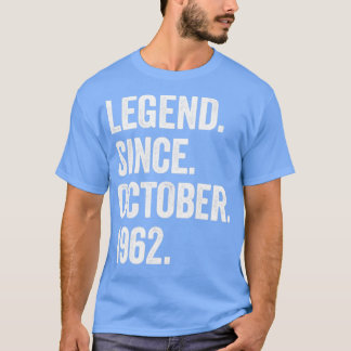 60 Jahre alte Legende seit Oktober 1962 60. Geburt T-Shirt