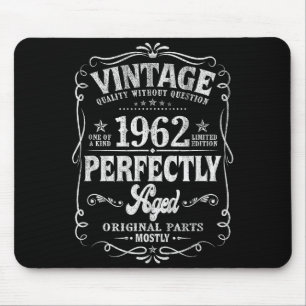 60 Jahre alte Vintage 1962 60. Geburtstagsgeschenk Mousepad
