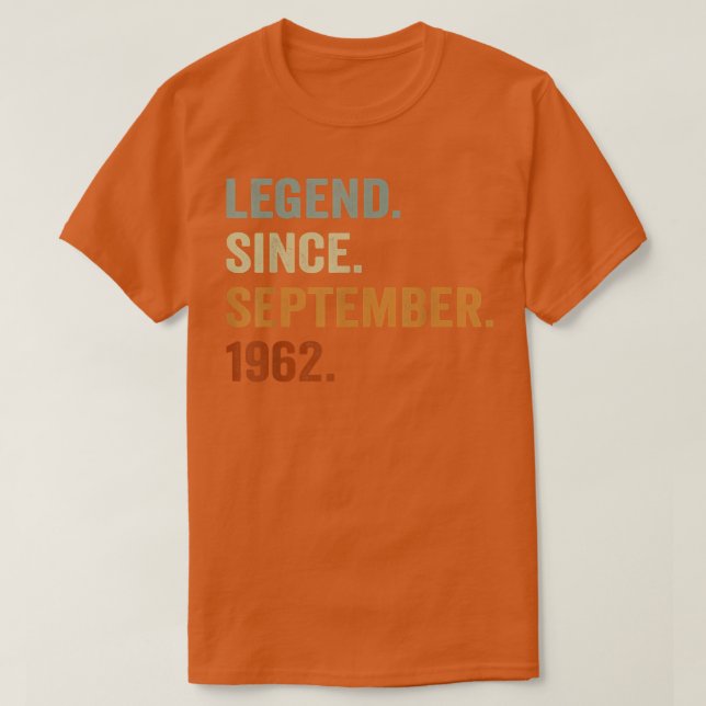 60 Jahre alter Geschenkspult Legend seit September T-Shirt (Design vorne)