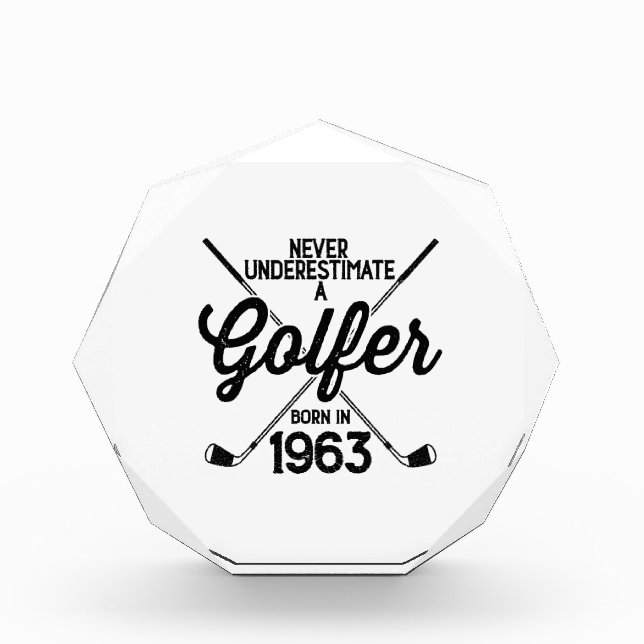 60 Jahre alter Golfer Golfing 1963 Golfer's 60. Fotoblock (Vorderseite)
