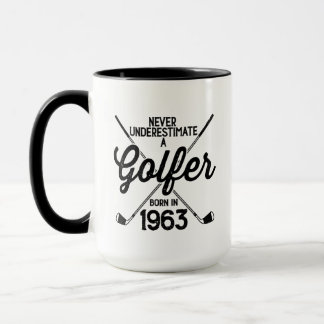 60 Jahre alter Golfer Golfing 1963 Golfer's 60. Tasse