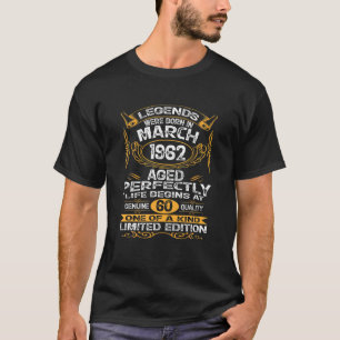 60 Jahre alter März 1962 Vintag Retro 60. Geburtst T-Shirt