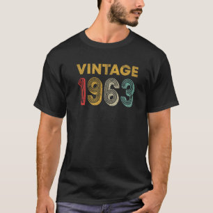 60 Jahre alter Retro Vintag 1963 60. Geburtstag T-Shirt