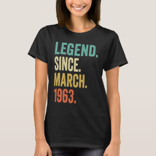 60 Jahre alter Vintager März 1963 60. Geburtstag M T-Shirt