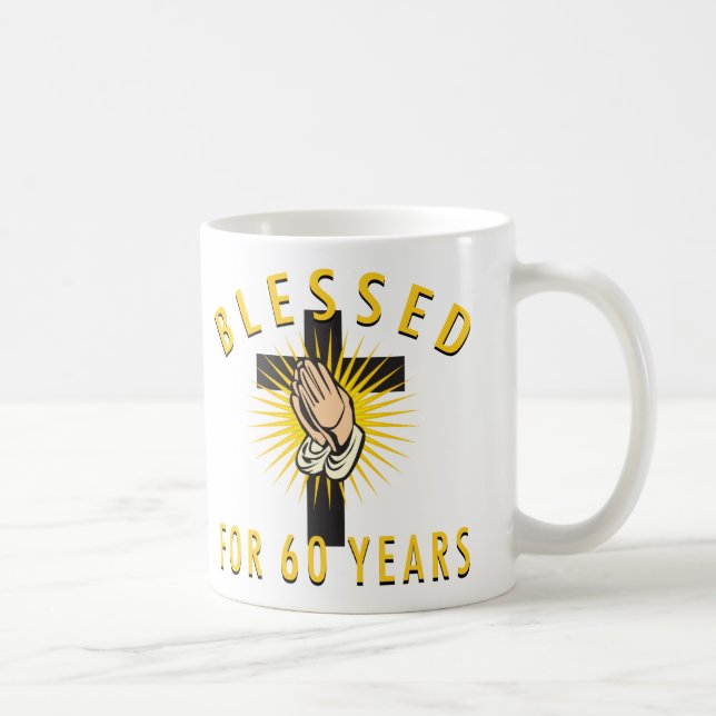 60 Jahre gesegnet Kaffeetasse (Rechts)