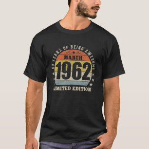 60 Jahre Phantastischer Geburtstag Vintager März 1 T-Shirt