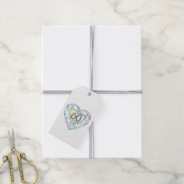 60 Jahre Rautenherz Aquarellfarben-Geschenkartikel Geschenkanhänger