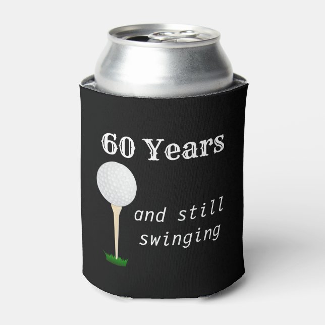 60 Jahre und noch schwindender Golfball Dosenkühler (Kanne Vorderseite)