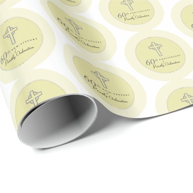60. Jahrestag des Priesterkreuzkreuzes Geschenkpapier (Rolleneckpunkt)