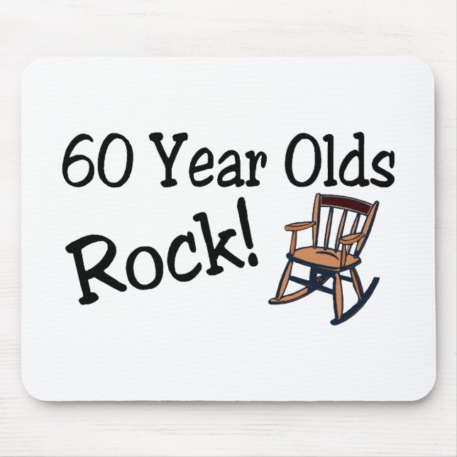 60 Jährige des Felsen-(Schaukelstuhl) Mousepad (Vorne)