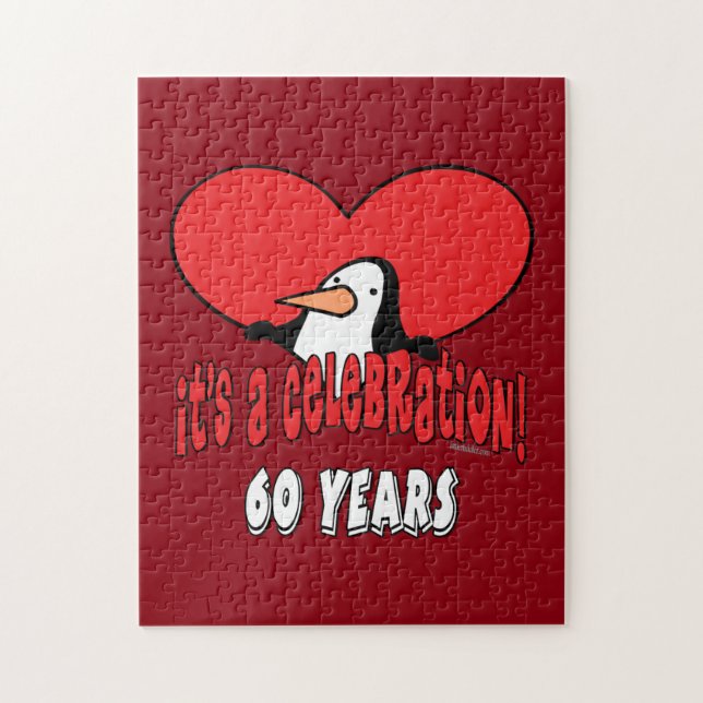 60-jähriger Feier-Pinguin (Vertikal)