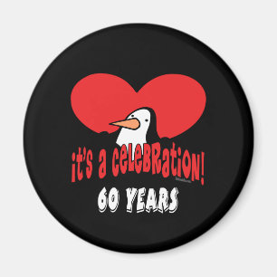 60-jähriger Feier-Pinguin Magnet