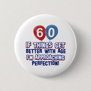 60. jähriges Geburtstagsgeschenk Button
