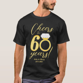 60. Jubiläum bejubelt bis 60 Jahre Diamantenhochze T-Shirt