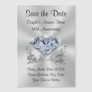 60. Jubiläum Custom Save the Date Magnete