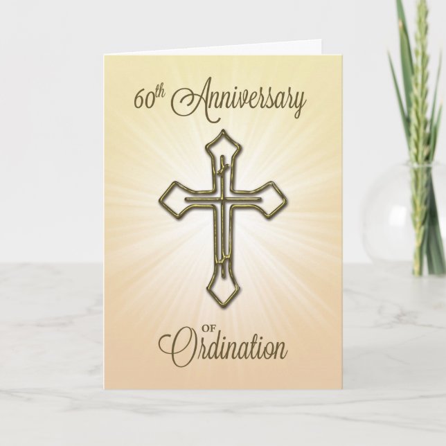 60. Jubiläum der Ordination, Gold Cross Karte (Vorderseite)