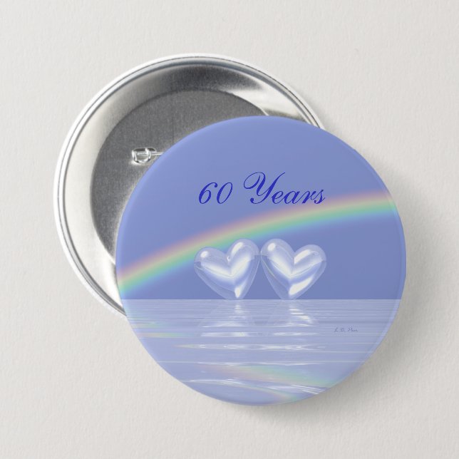60. Jubiläum Diamond Hearts Button (Vorne & Hinten)