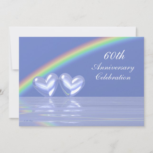 60. Jubiläum Diamond Hearts Einladung (Vorderseite)