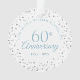 60. Jubiläum Hearts Confetti Ornament