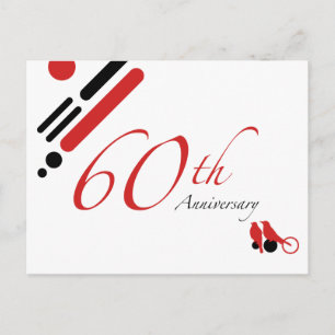 60. Jubiläum (mod Vögel) Postkarte