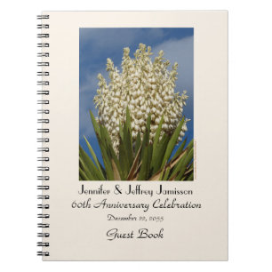 60. Jubiläum Party Gästebuch, Blühen Yucca Notizblock