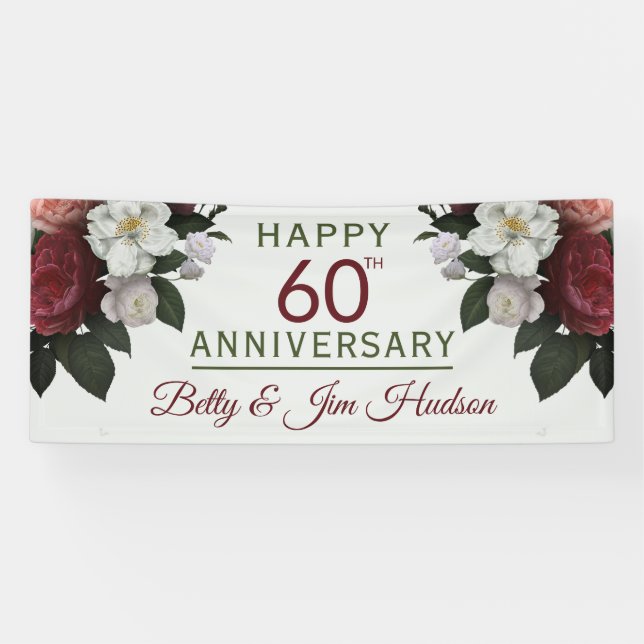60. Jubiläum Party Hanging Banner (Horizontal)