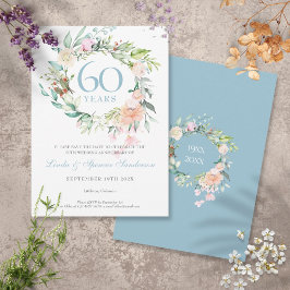 60. Jubiläum Save the Date Rose Garland Einladung