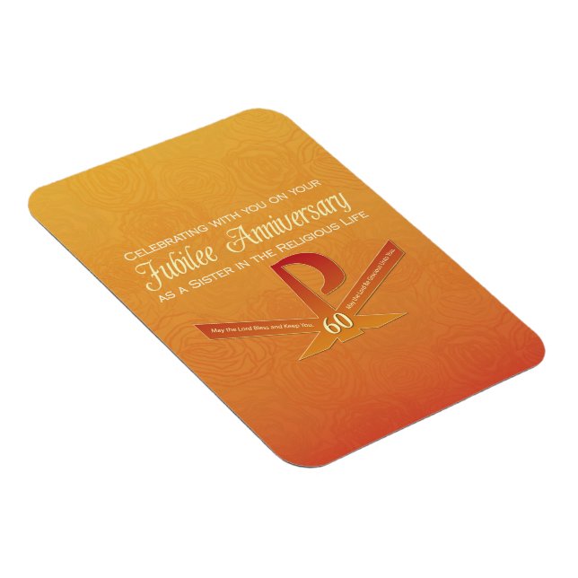 60. Jubiläumsjahr Nun Pax Cross, Orange Magnet (Rechte Seite)