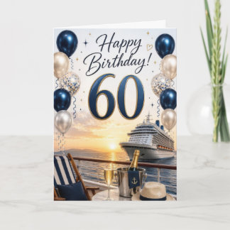 60. Kreuzfahrt-Geburtstag Karte