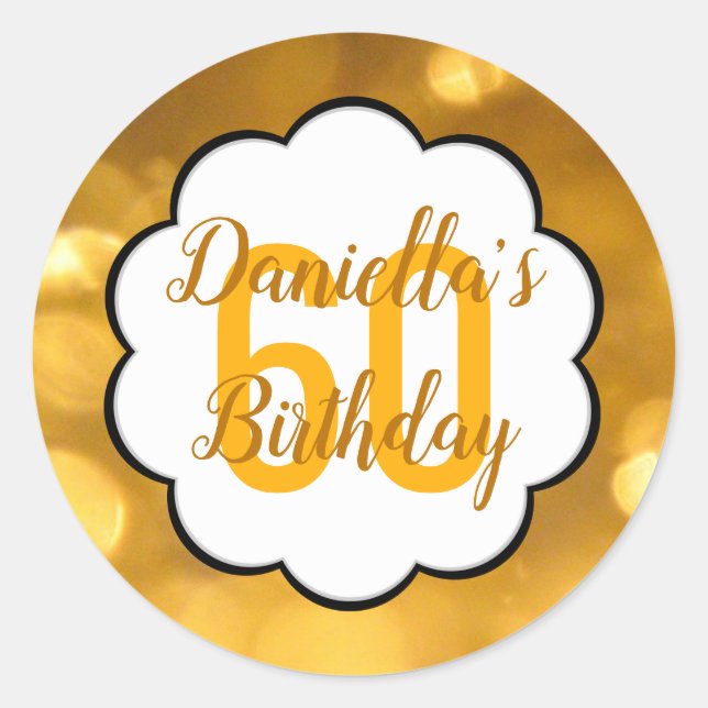 60 - Nombre d'or Stickers Anniversaire (Devant)