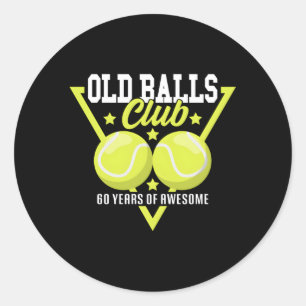60. Old Balls Club I Tennis Runder Aufkleber