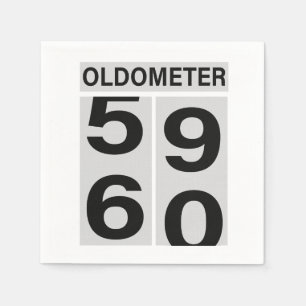 60. Oldometer Geburtstag Serviette