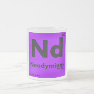 60 Periodensystem des Neodym-  der Elemente Mattglastasse