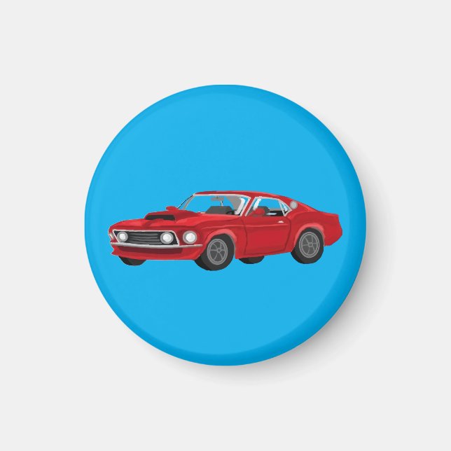 60´s muscle car magnet (Vorne)