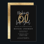 60 sehen gut aus wie Gold Geburtstagseinladung<br><div class="desc">60 sehen gut aus Golden Effekt Geburtstagseinladung. Modernes,  monochromes Skripttext. Teil einer Sammlung.</div>