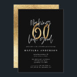 60 sehen gut aus wie Gold Geburtstagseinladung<br><div class="desc">60 sehen gut aus Golden Effekt Geburtstagseinladung. Modernes,  monochromes Skripttext. Teil einer Sammlung.</div>