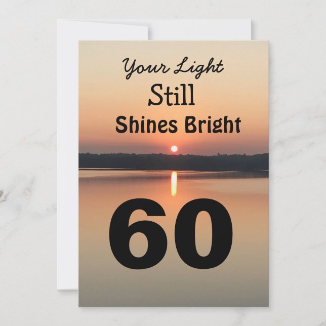 60. Shine Bright Geburtstag Sunrise Black Gold (Vorderseite)